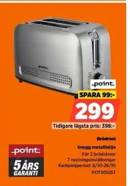 Power Point Brödrost POT5010ST erbjuda