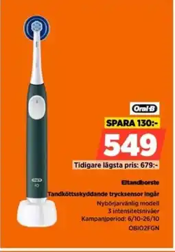 Power Oral B Eltandborste OBIO2FGN erbjuda