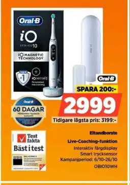 Power Oral-B Eltandborste OBIO10WH erbjuda