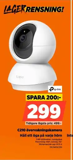 Power C210 övervakningskamera TPLTAPOC210 erbjuda