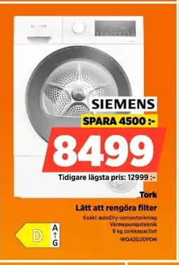 Power SIEMENS Tork WQ42G20PDN erbjuda