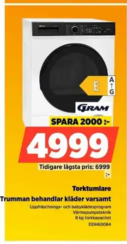 Power GRAM Torktumlare DDH60084 erbjuda