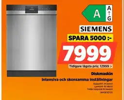 Power SIEMENS Diskmaskin SN43ES27CE erbjuda