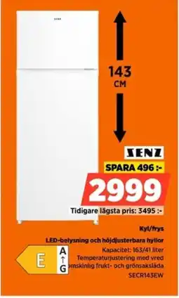 Power SENZ Kyl/frys SECR143EW erbjuda