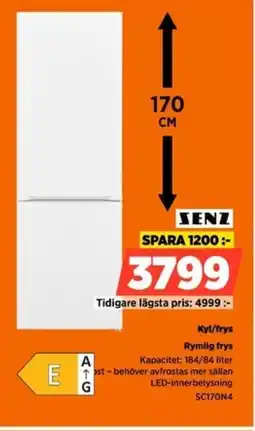 Power SENZ Kyl/frys SC170N4 erbjuda