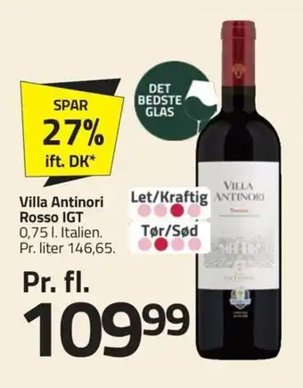 Fleggaard VILLA ANTINORI Rosso igt erbjuda