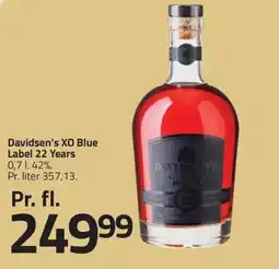 Fleggaard DAVIDSEN'S Xo blue label 22 years erbjuda