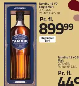Fleggaard TAMDHU 15 yo single malt erbjuda