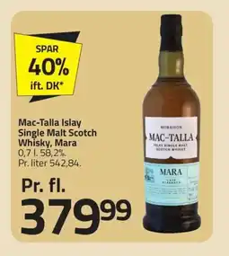 Fleggaard MAC-TALLA Islay single malt scotch whisky, mara erbjuda