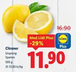 Lidl Citroner, Pris i appen erbjuda