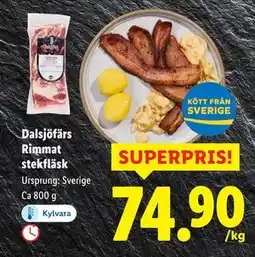 Lidl Dalsjöfärs Rimmat stekfläsk, SEK 74.9 erbjuda