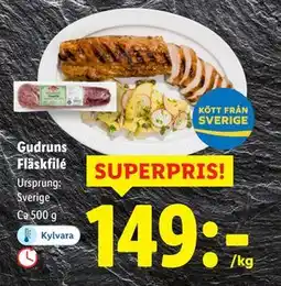 Lidl Gudruns Fläskfilé, SEK 149 erbjuda