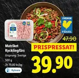 Lidl Matriket Kycklingfärs, SEK 39.9 erbjuda