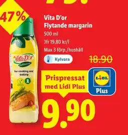 Lidl Vita D’or Flytande margarin, Pris i appen erbjuda