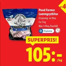 Lidl Poud Farmer Lammgrytbitar, SEK 105 erbjuda