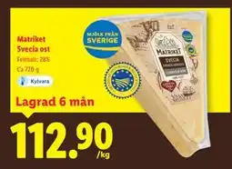 Lidl Matriket Svecia ost, SEK 112.9 erbjuda