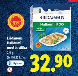 Lidl Eridanous Halloumi med basilika, SEK 32.9 erbjuda