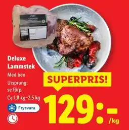Lidl Deluxe Lammstek, SEK 129 erbjuda