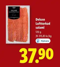 Lidl Deluxe Lufttorkad salami, SEK 37.9 erbjuda