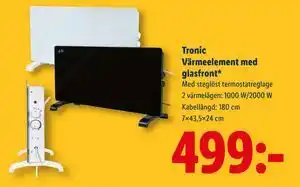 Lidl Tronic Värmeelement med glasfront, SEK 499 erbjuda