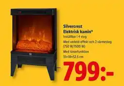 Lidl Silvercrest Elektrisk kamin, SEK 799 erbjuda
