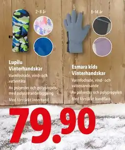 Lidl Esmara kids Vinterhandskar, SEK 79.9 erbjuda