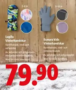 Lidl Lupilu Vinterhandskar, SEK 79.9 erbjuda