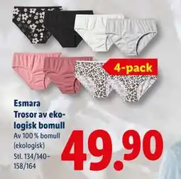 Lidl Esmara Trosor av ekologisk bomull, SEK 49.9 erbjuda