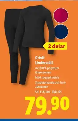 Lidl Crivit Underställ, SEK 79.9 erbjuda
