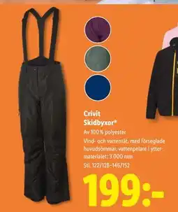 Lidl Crivit Skidbyxor, SEK 199 erbjuda