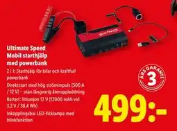 Lidl Ultimate Speed Mobil starthjälp med powerbank, SEK 499 erbjuda