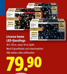 Lidl Livarno home LED ljusslinga, SEK 79.9 erbjuda