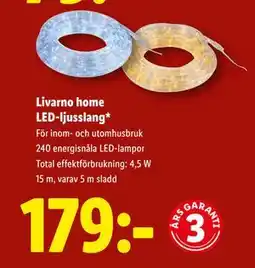 Lidl Livarno home LED-ljusslang, SEK 179 erbjuda