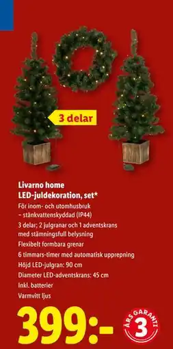 Lidl Livarno home LED juldekoration, set, SEK 399 erbjuda