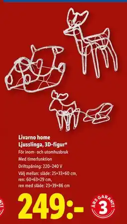Lidl Livarno home Ljusslinga, 3D-figur*, SEK 249 erbjuda