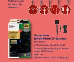 Lidl Livarno home Solcellsdriven LED-ljusslinga, SEK 59.9 erbjuda