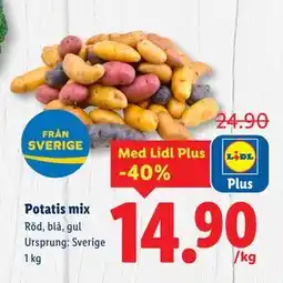 Lidl Potatis mix, Pris i appen erbjuda