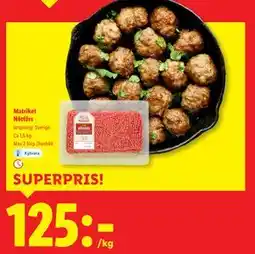 Lidl Matriket Nötfärs, SEK 125 erbjuda