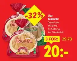Lidl Liba Tunnbröd, SEK 20 erbjuda