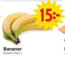 Matöppet Bananer, SEK 15 erbjuda
