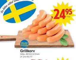 Matöppet Grillkorv, SEK 24.95 erbjuda