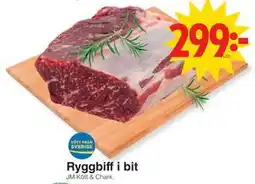 Matöppet Ryggbiff i bit, SEK 299 erbjuda