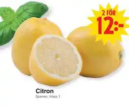 Matöppet Citron, SEK 12 erbjuda