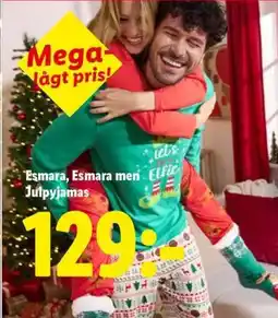Lidl Esmara, Esmara men Elfie Julpyjamas erbjuda