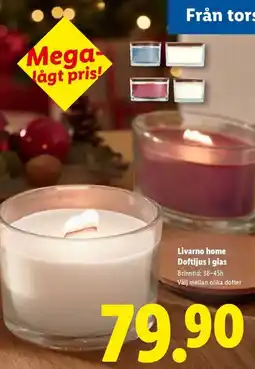 Lidl Livarno home Doftljus i glas erbjuda