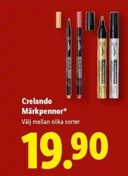 Lidl Crelando Märkpennor* erbjuda
