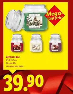 Lidl Doftljus i glas erbjuda