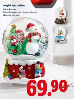 Lidl Snöglob med speldosa erbjuda