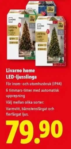 Lidl Livarno home LED-ljusslinga erbjuda