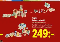 Lidl Lupilu Leksaksset av trä erbjuda